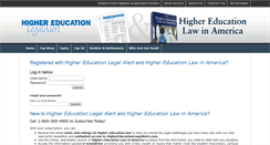 Desktop Screenshot of highereducationlegalalert.com